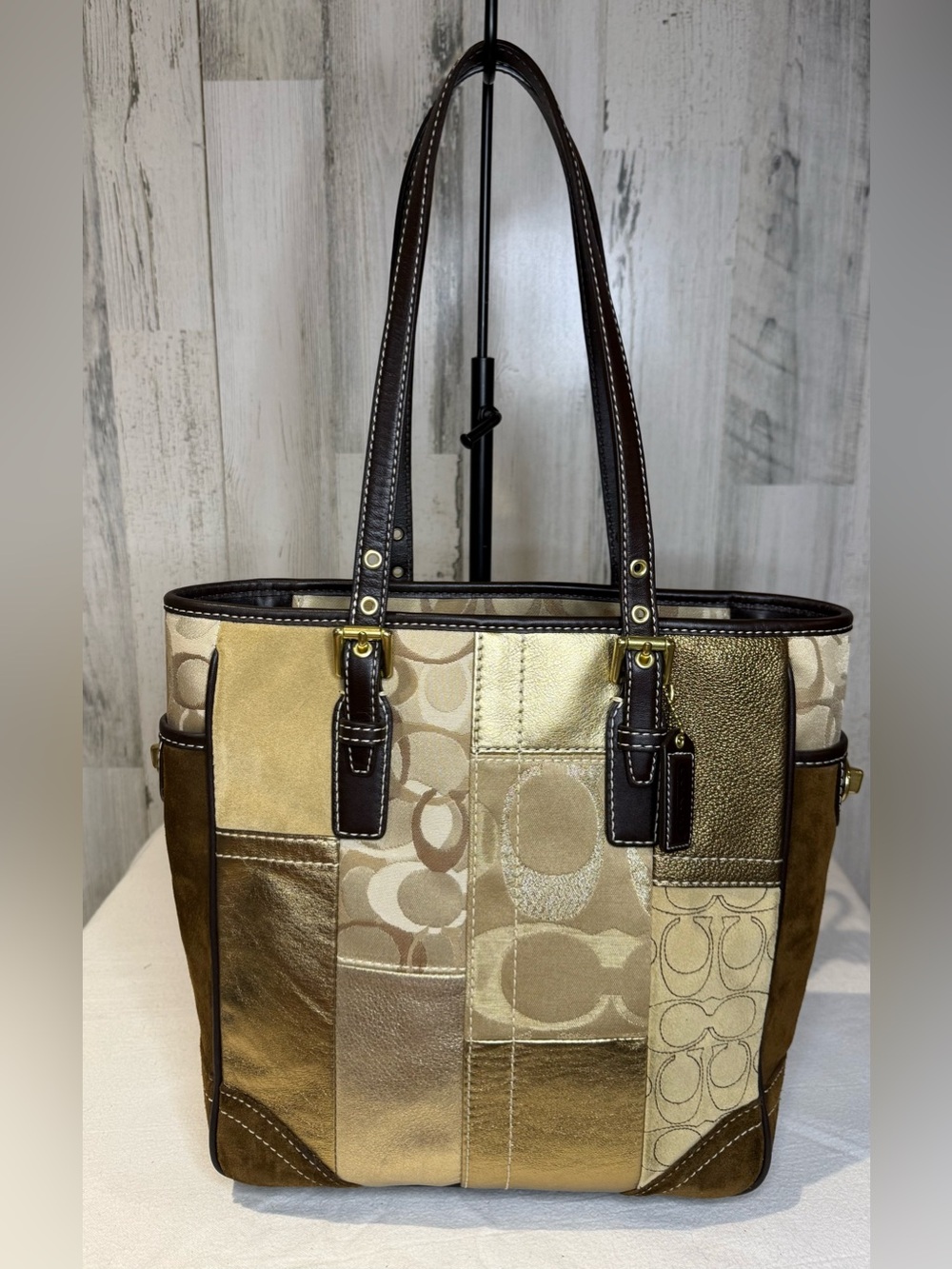 Coach 2007 Holiday Patchwork Tote Like New Condition 11408